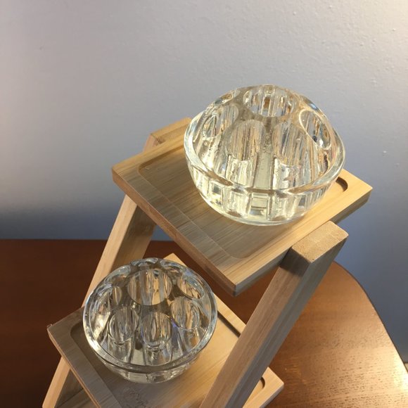 Lilian Vernon Glass Candle Holder/Flower Frogs 2 ea - Picture 5 of 5